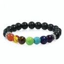 7 Chakra Onyx Bracelet 8mm